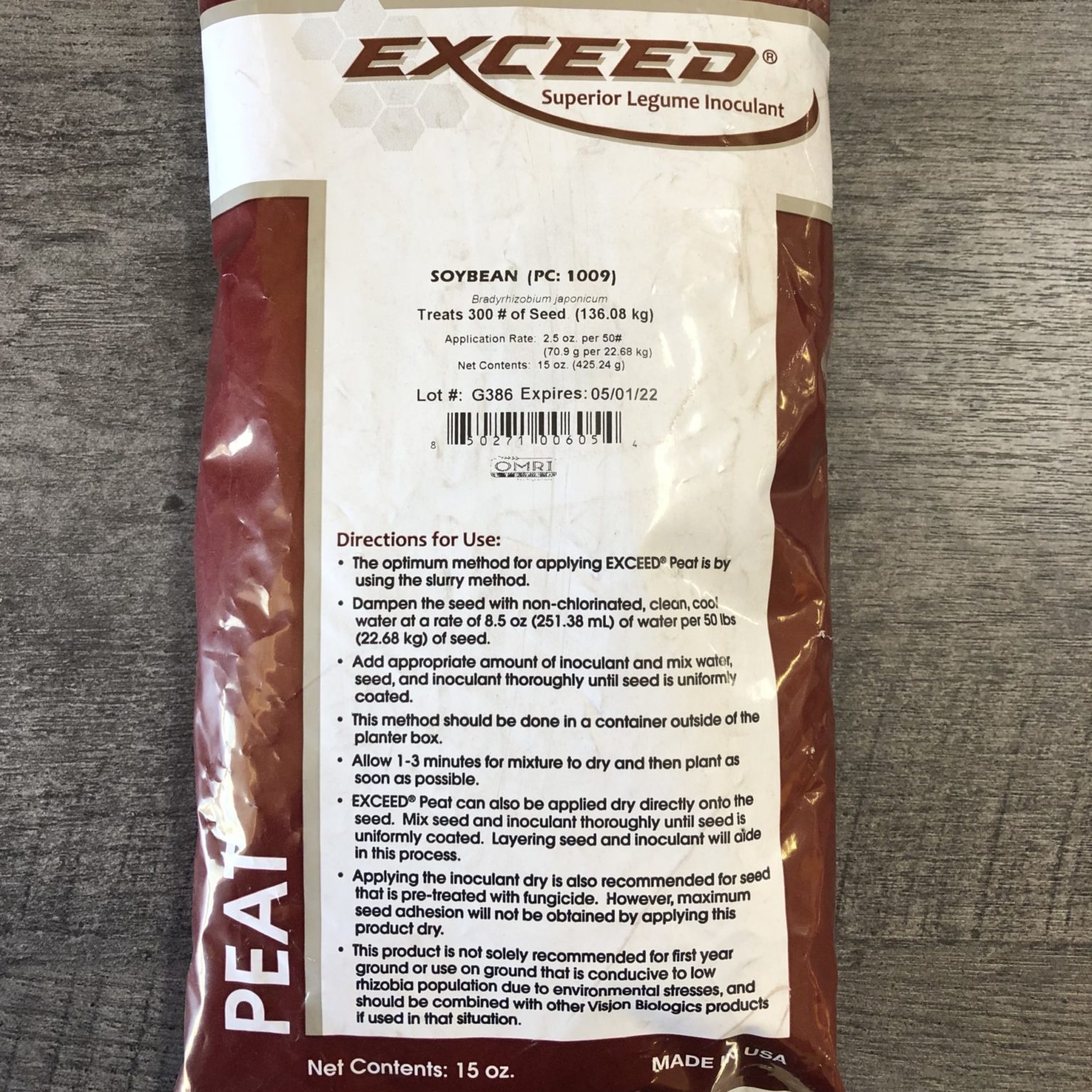 Exceed PeatBased Soybean Seed Inoculant Albert Lea Seed